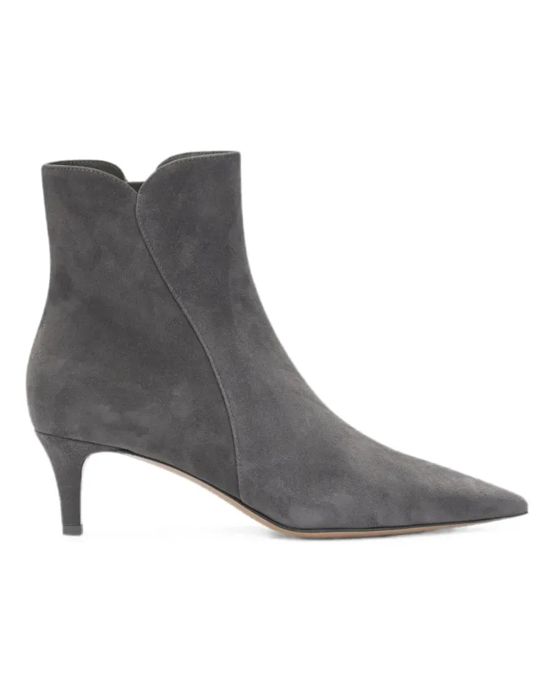 Gianvito Rossi pointed-toe suede boots - Grau Grau