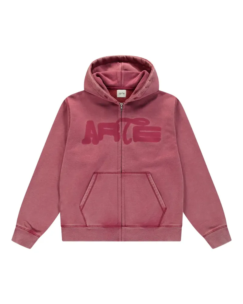 Arte Antwerp Kapuzenjacke mit Logo-Print - Rot Rot