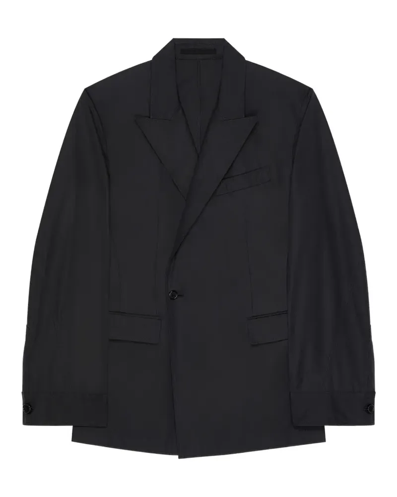 Givenchy Doppelreihige Couture Seam Jacke aus Popeline - Schwarz Schwarz