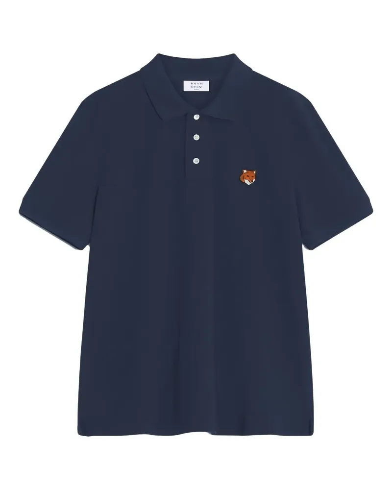 Kitsuné Poloshirt mit Logo-Stickerei - Blau Blau
