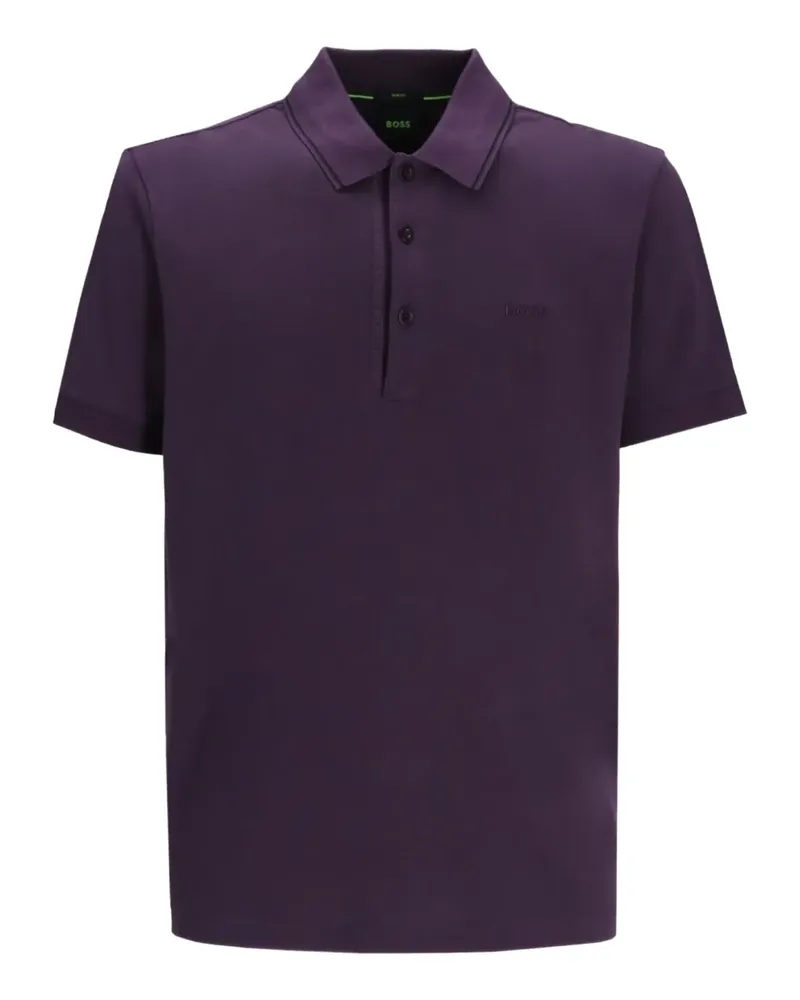 HUGO BOSS Poloshirt mit Logo-Stickerei - Violett Violett