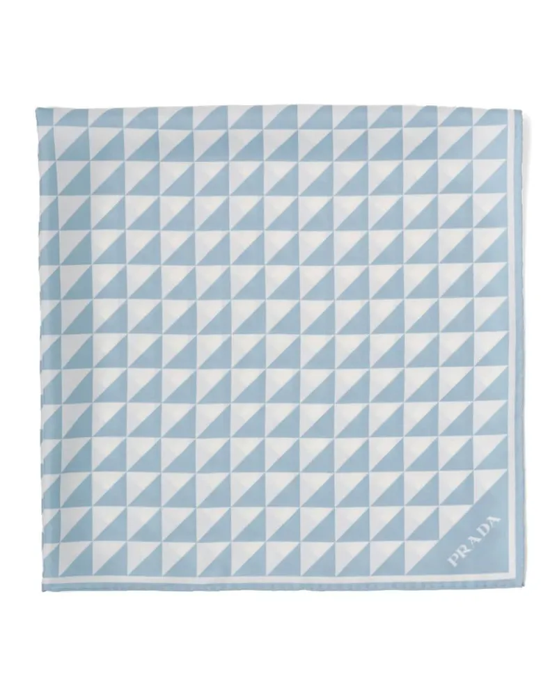 Prada Schal mit geometrischem Print - Blau Blau