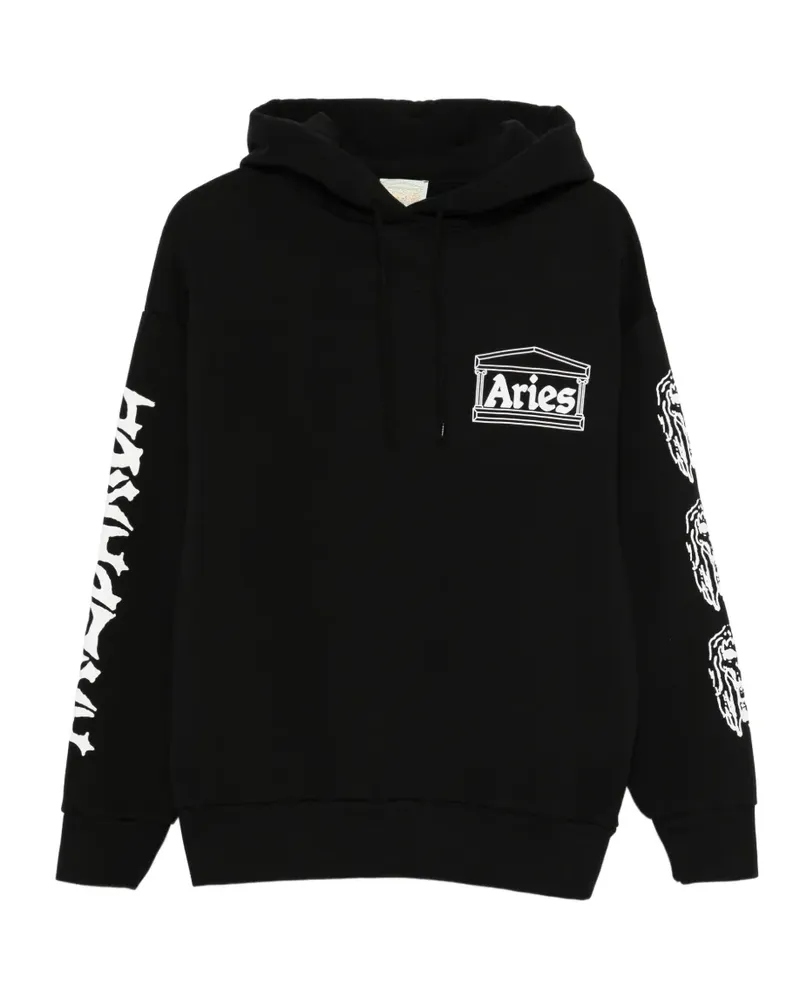 Aries embroidered hoodie - Schwarz Schwarz