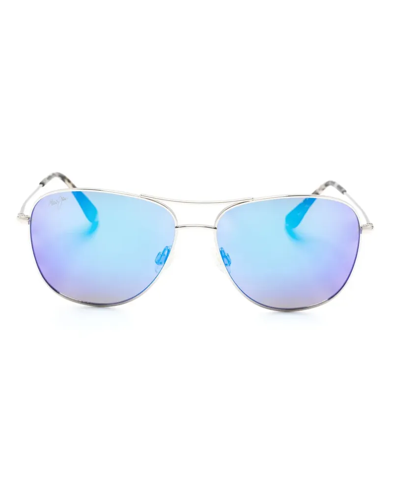 Maui Jim Cliff House Pilotenbrille - Silber Silber