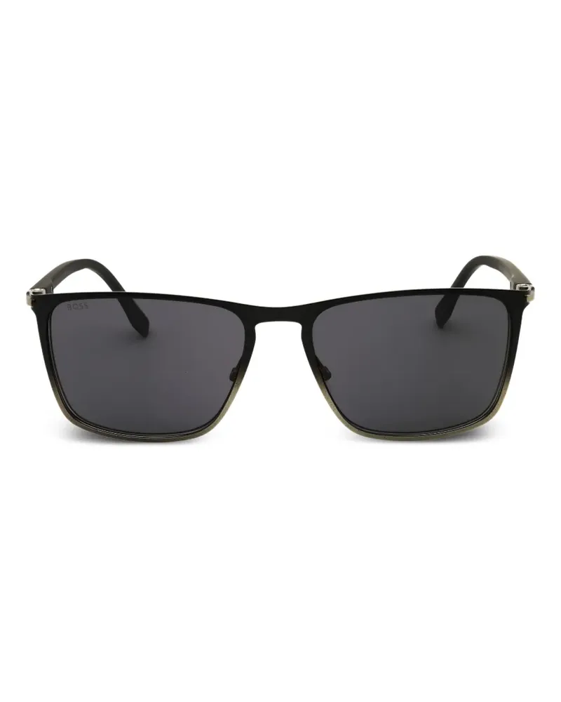 HUGO BOSS Sonnenbrille mit eckigem Gestell - Schwarz Schwarz