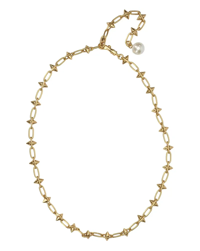 Emilio Pucci spiked pearl necklace - Gold Gold