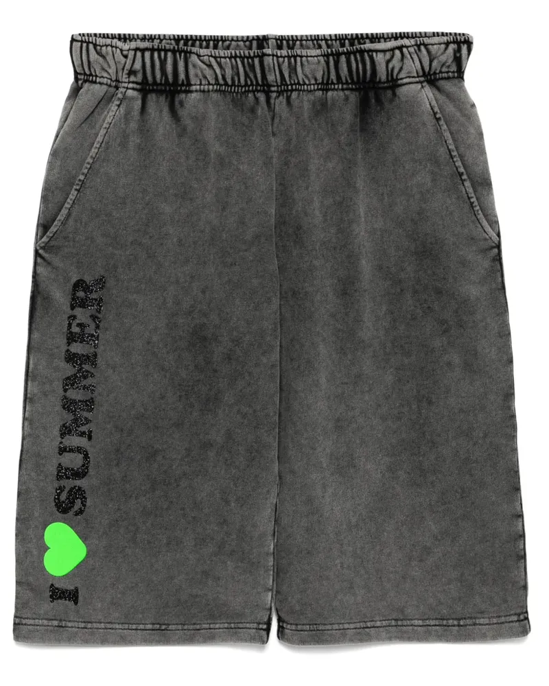 Joshua Sanders Shorts mit Slogan-Print - Grau Grau