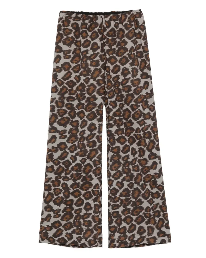 Nanushka Gerade Hose mit Animal-Print - Braun Braun