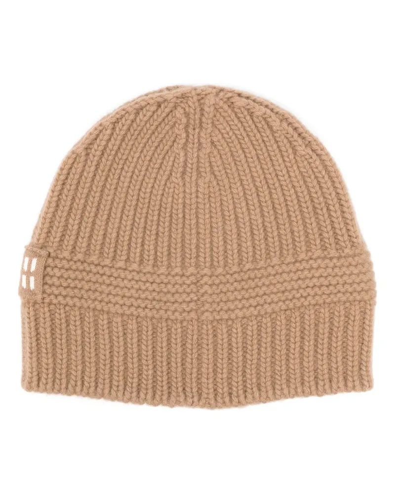 Miu Miu Beanie mit Logo - Braun Braun