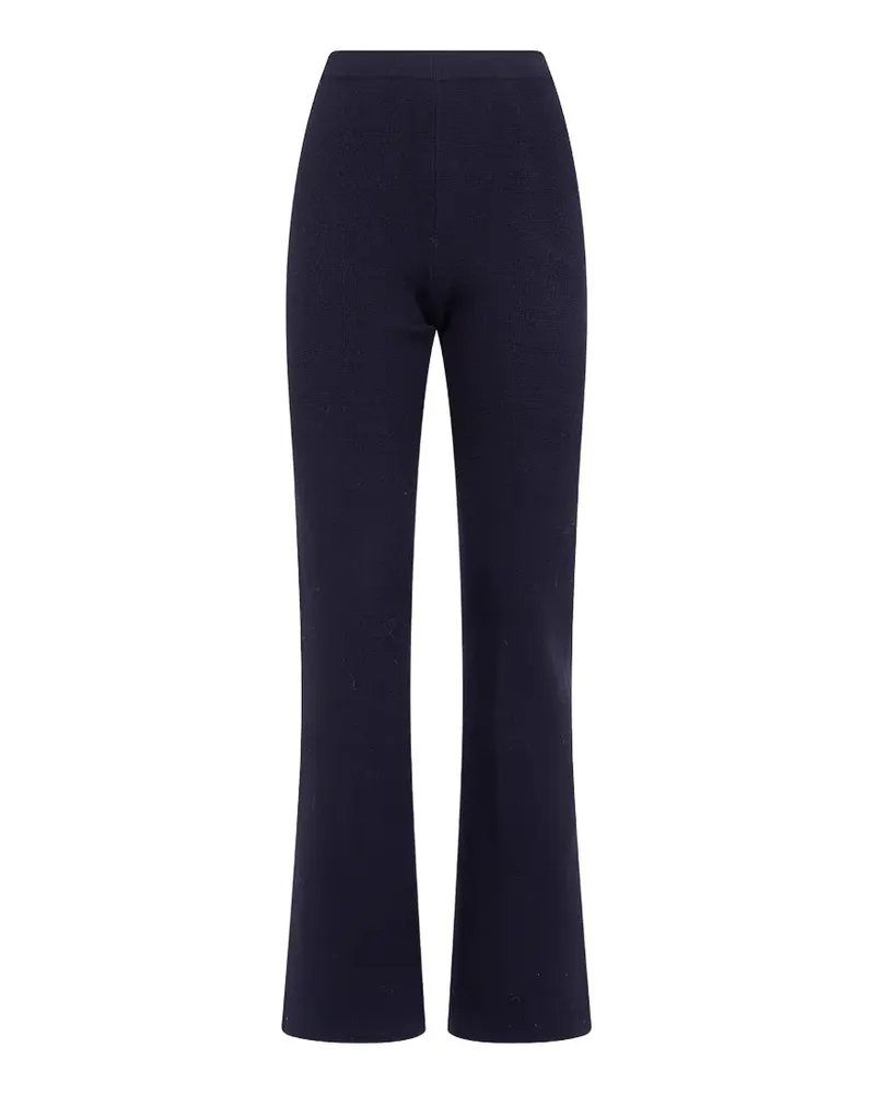 Twin-Set fine-knit flared trousers - Schwarz Schwarz