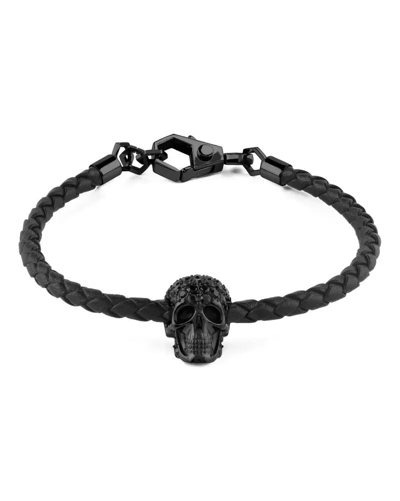 Philipp Plein Armband aus Leder - Schwarz Schwarz