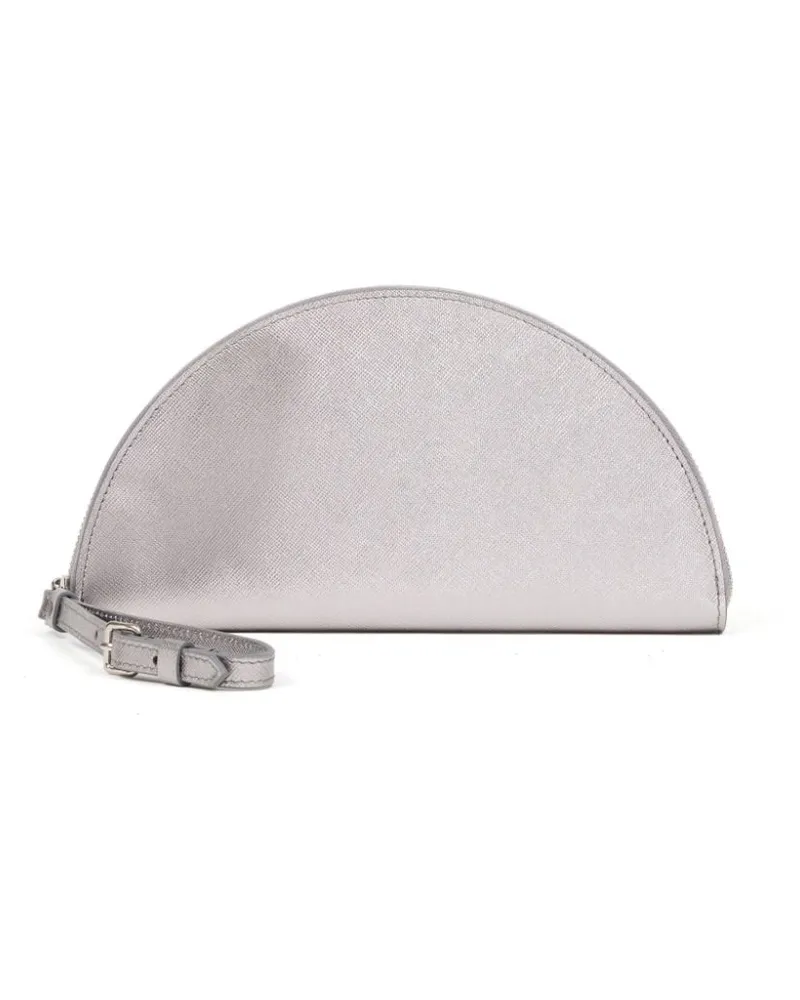 Maison Margiela Clutch aus Kalbsleder - Silber Silber