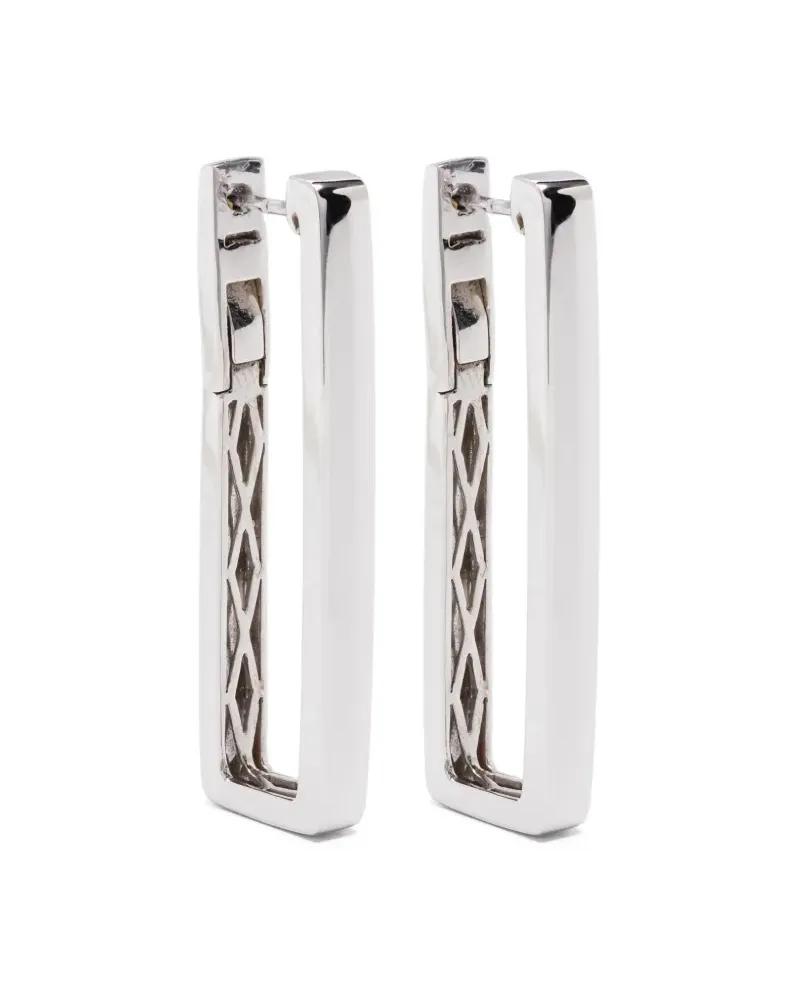 SHAY 18kt Weißgoldcreolen - Silber Silber