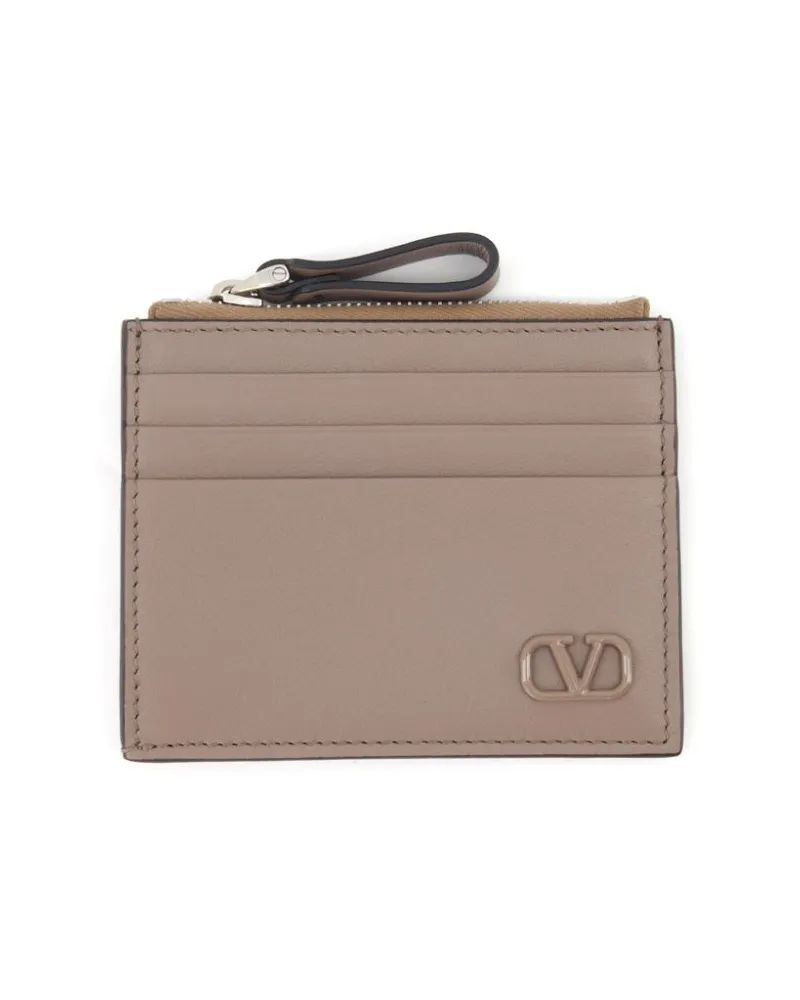 Valentino Garavani VLogo Signature Kartenetui - Grau Grau
