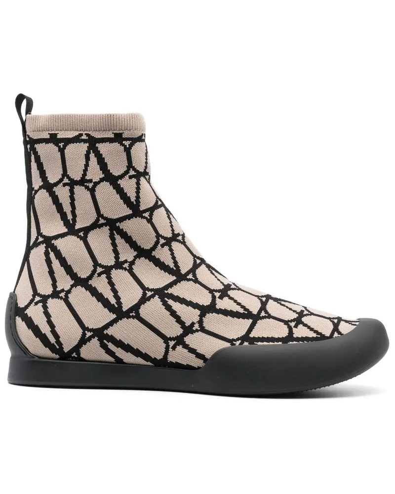 Valentino Garavani Cityshore Toile Iconographe Sneakers - Nude Nude