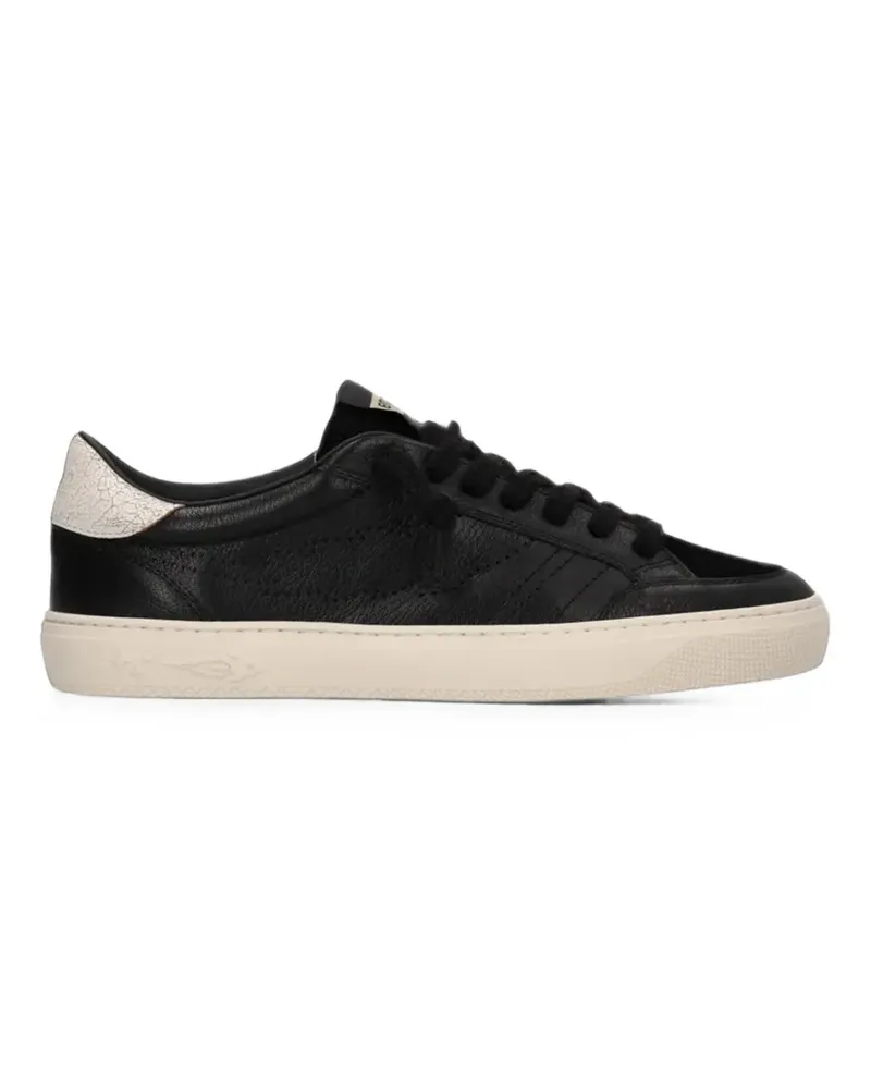 ENTERPRISE JAPAN Jupiter Rocket logo-perforated cracked-effect sneakers - Schwarz Schwarz