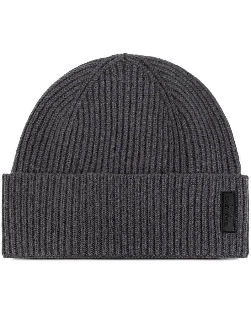 Giorgio Armani Mütze aus Kaschmir - Grau Grau
