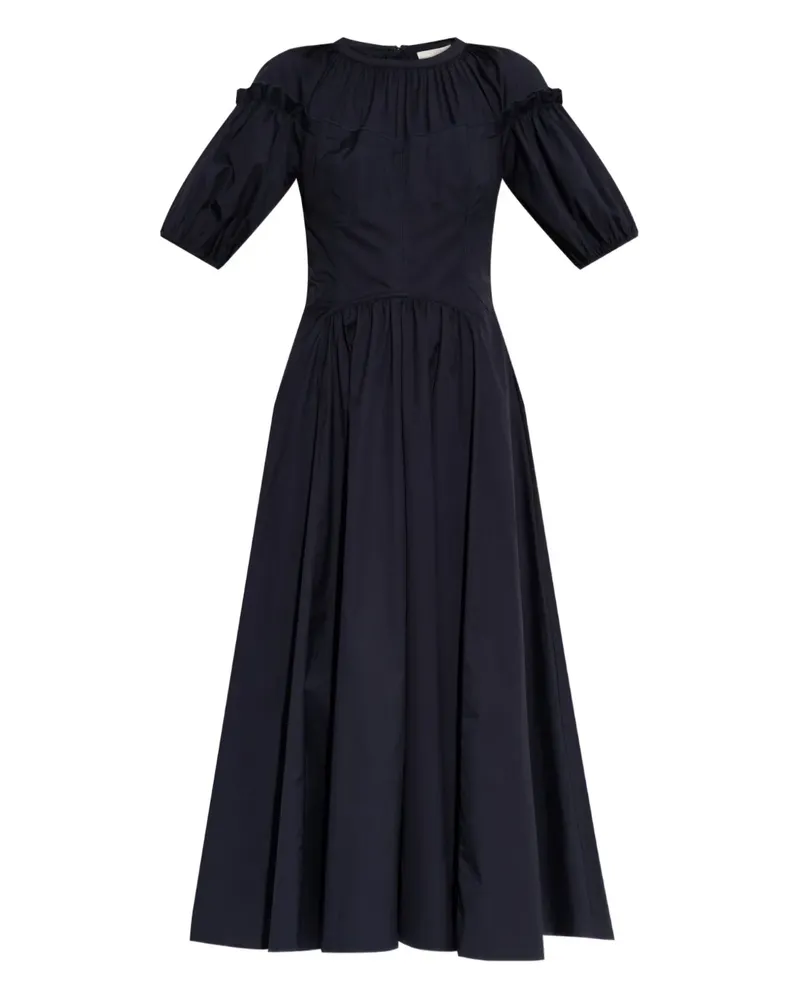 Ulla Johnson Midikleid mit Puffärmeln - Blau Blau