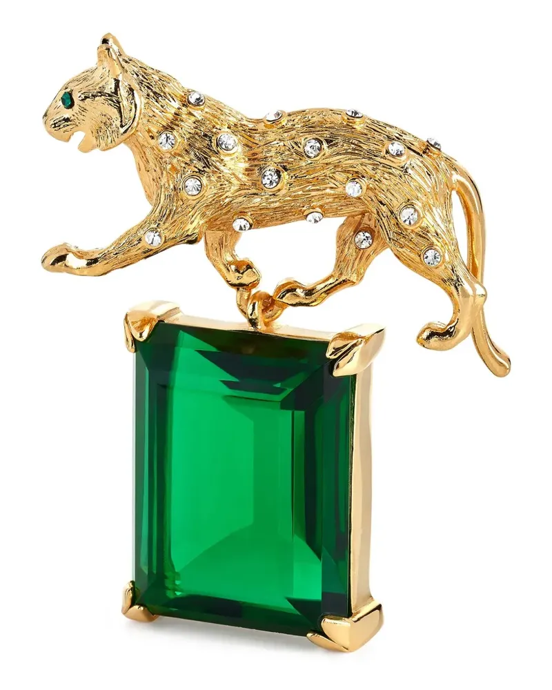 Kenneth Jay Lane Panther Anstecknadel - Gold Gold