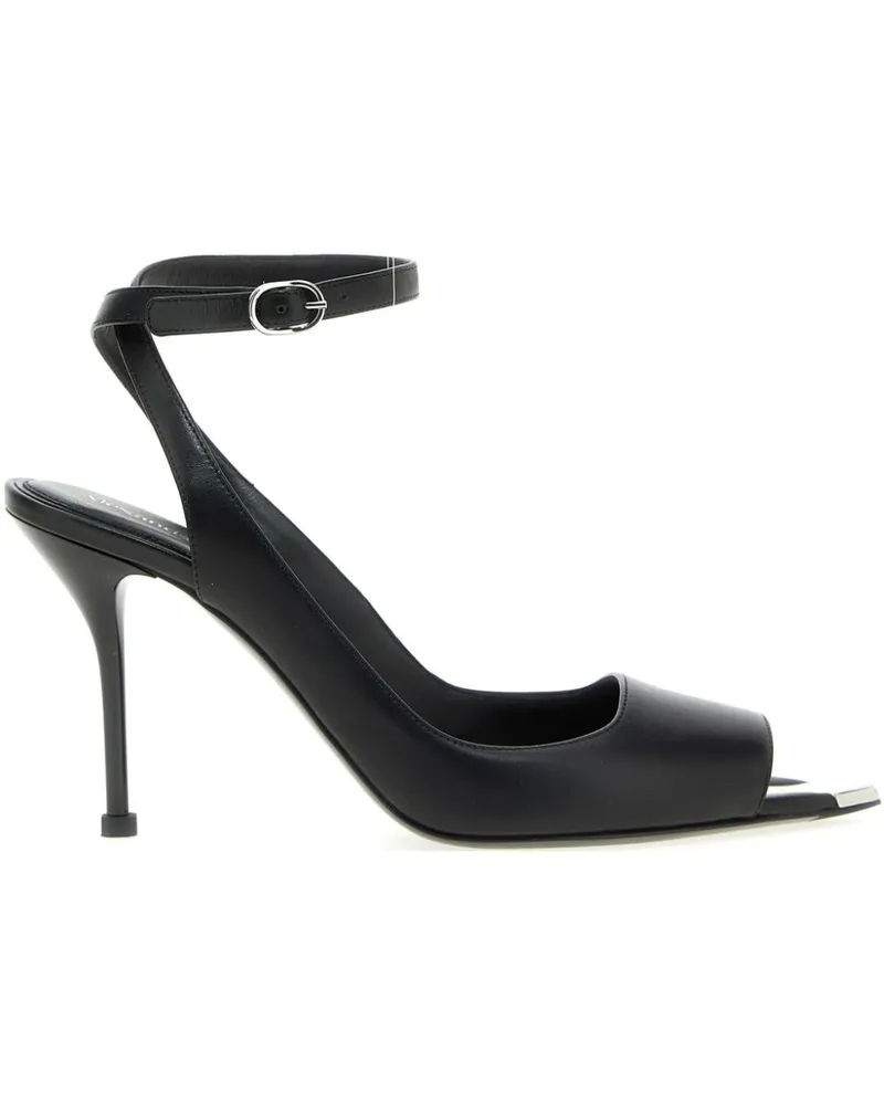 Alexander McQueen Punk Sandalen mit Knöchelriemen 90mm - Schwarz Schwarz