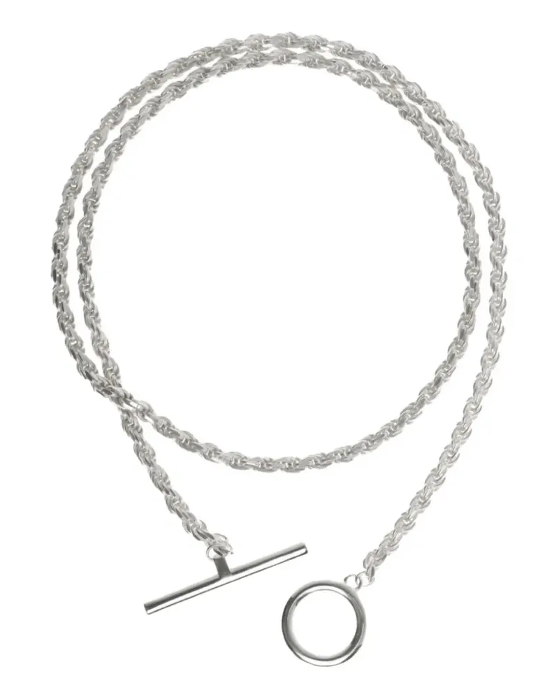 ALL BLUES Doppeltes Armband mit Kordelkette - Silber Silber