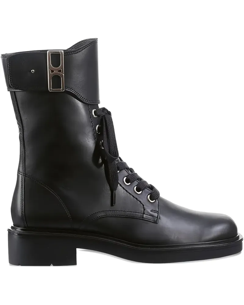 Högl Nick Bikerstiefel mit Schnürung - Schwarz Schwarz