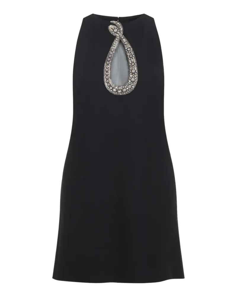 Valentino Garavani Besticktes Kleid aus Crêpe - Schwarz Schwarz