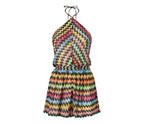 Neckholder-Playsuit - Schwarz