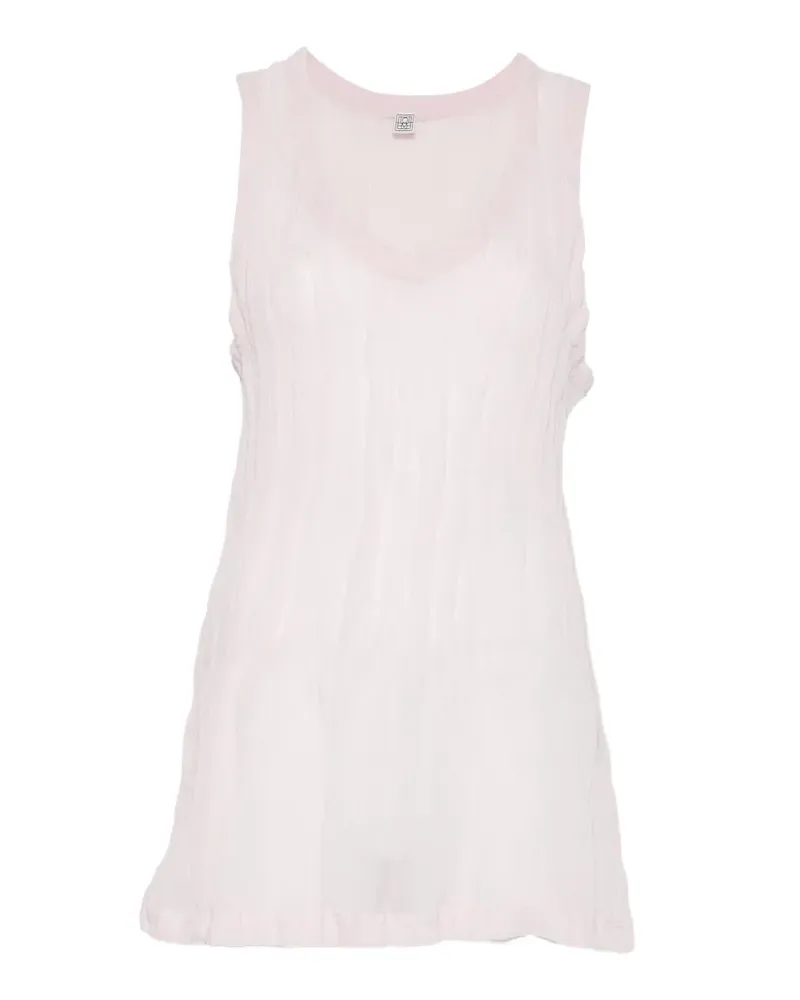 Totême Tanktop mit Knitteroptik - Rosa Rosa