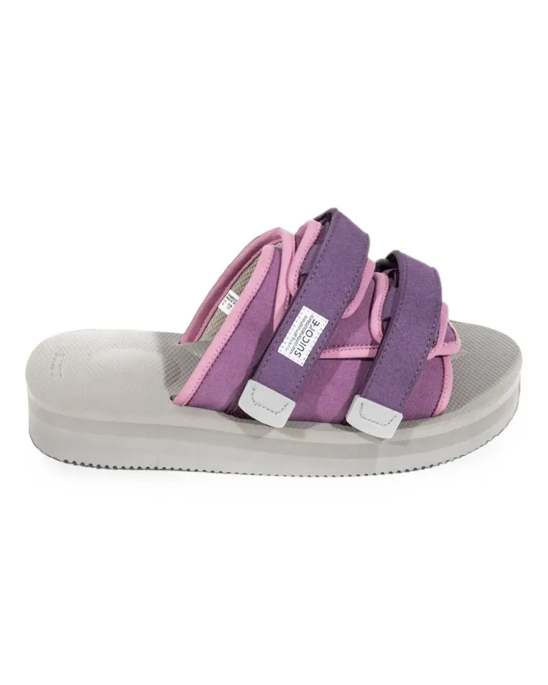SUICOKE Moto-po Slipper mit Klettverschluss - Violett Violett