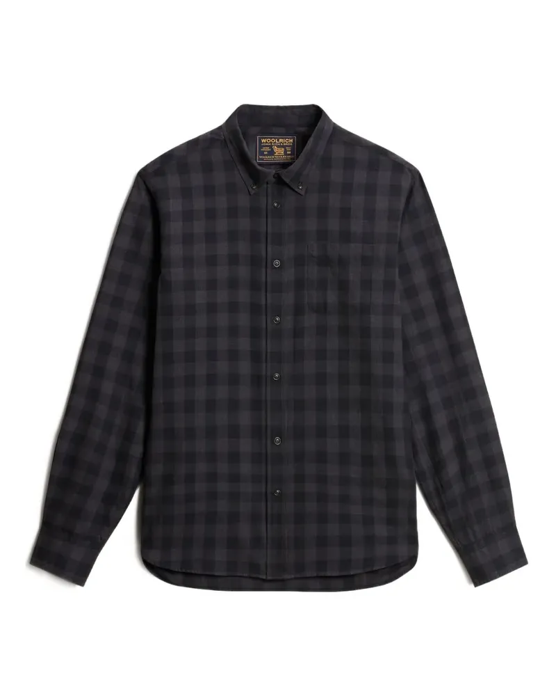 Woolrich Kariertes Hemd - Schwarz Schwarz