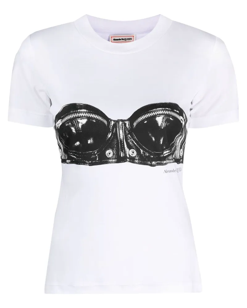 Alexander McQueen T-Shirt mit Print - Weiß Weiß