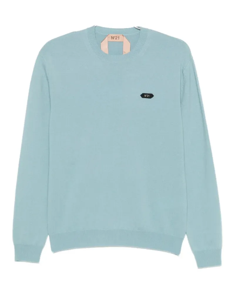 N° 21 logo-patch sweater - Blau Blau