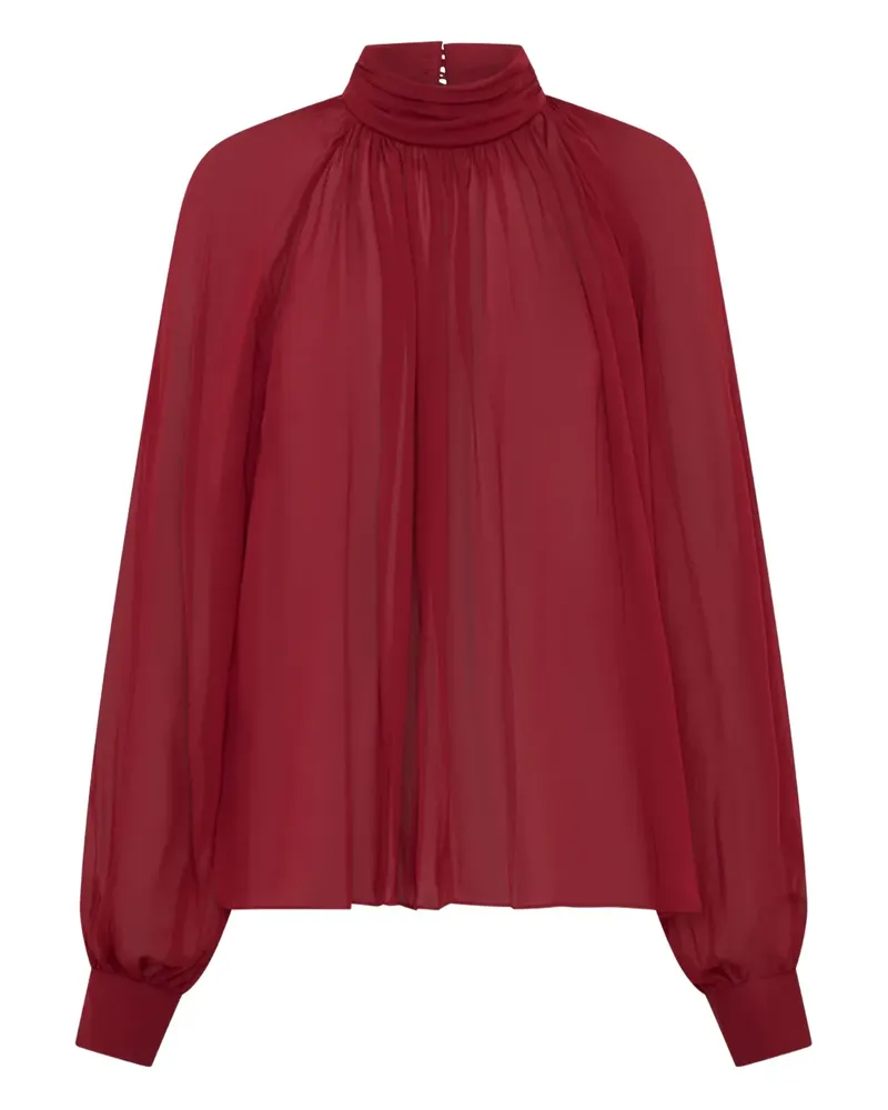 NICHOLAS Solene high-neck long-sleeves top - Rot Rot