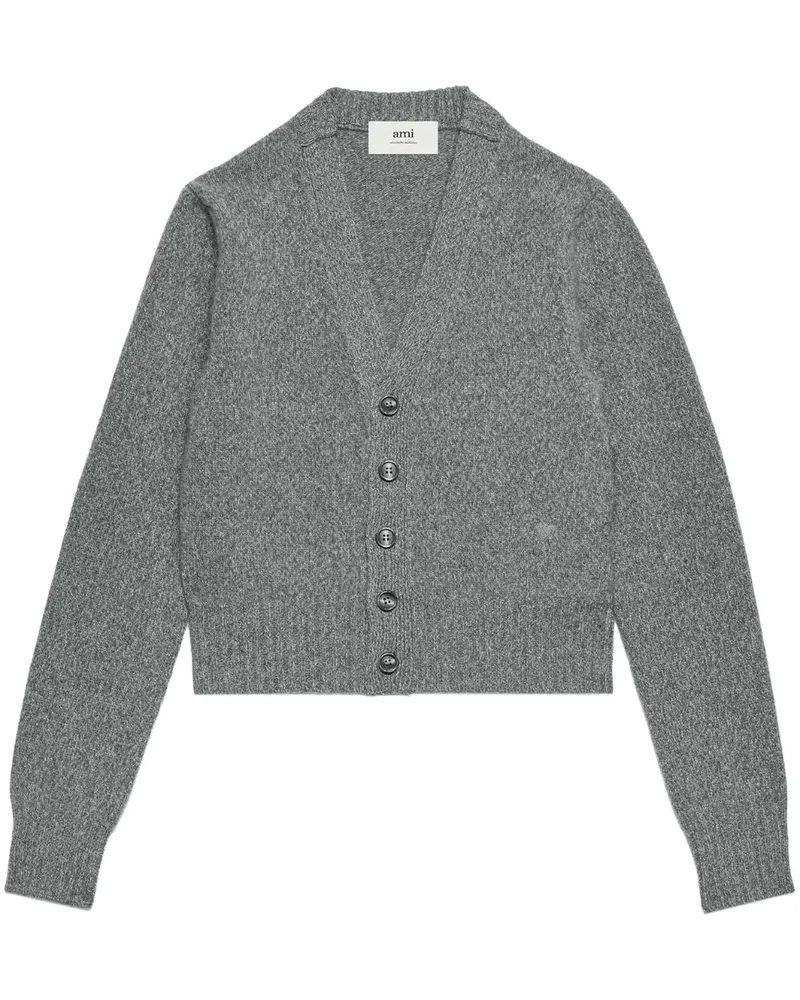 AMI Paris Ami De Coeur Cardigan - Grau Grau