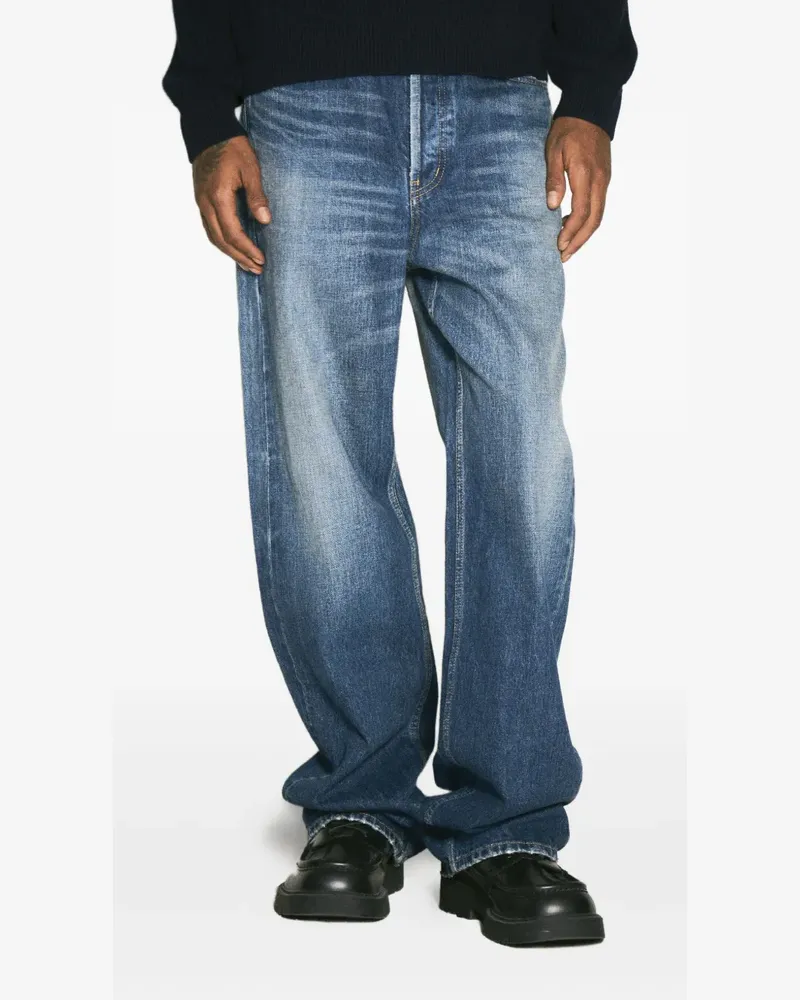 Saint Laurent Ausgeblichene Jeans - Blau Blau