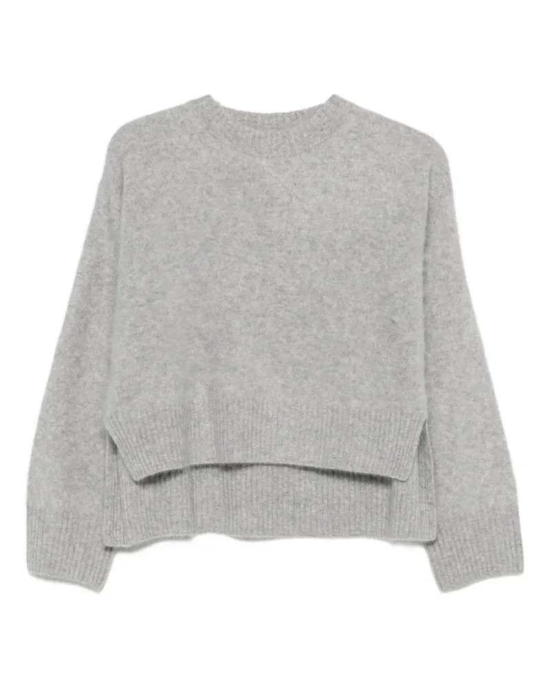C.T.plage Gerippter Strickpullover - Grau Grau