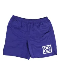 Stüssy logo-print elasticated swim shorts Violett