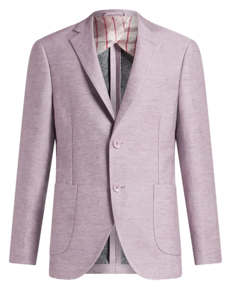 Etro Sakko aus Leinen - Violett Violett
