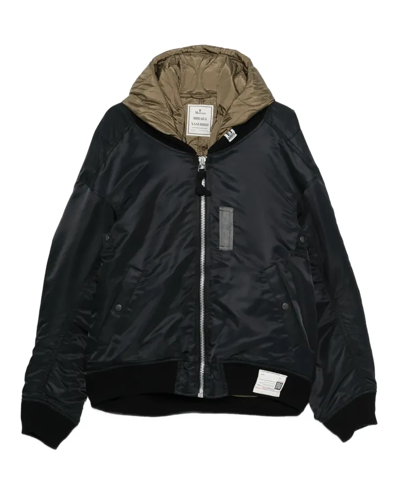 MIHARAYASUHIRO Bomberjacke mit Kapuze - Schwarz Schwarz