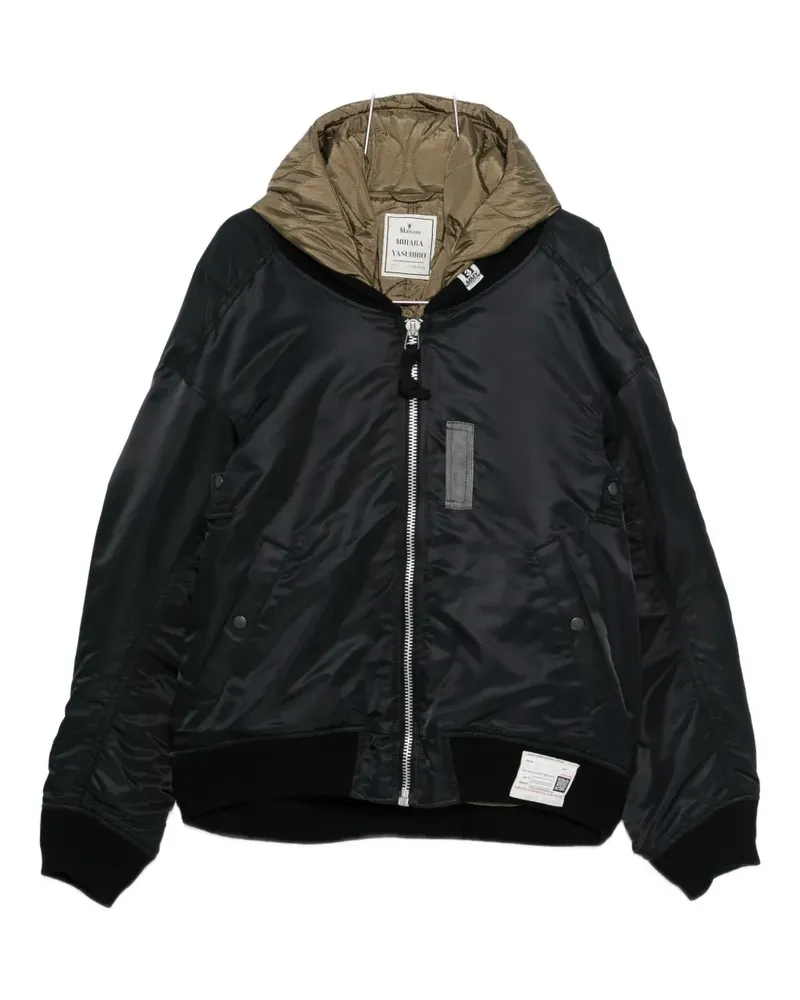 MIHARAYASUHIRO Bomberjacke mit Kapuze - Schwarz Schwarz