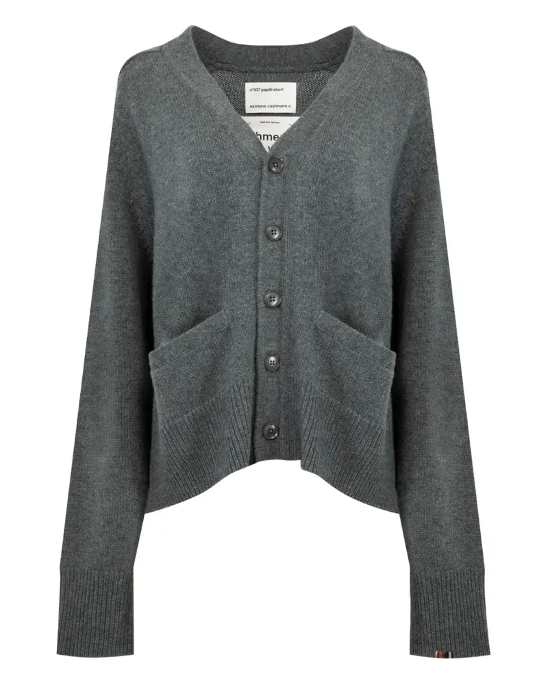 extreme cashmere PAPILLI pocket short cardigan - Grau Grau