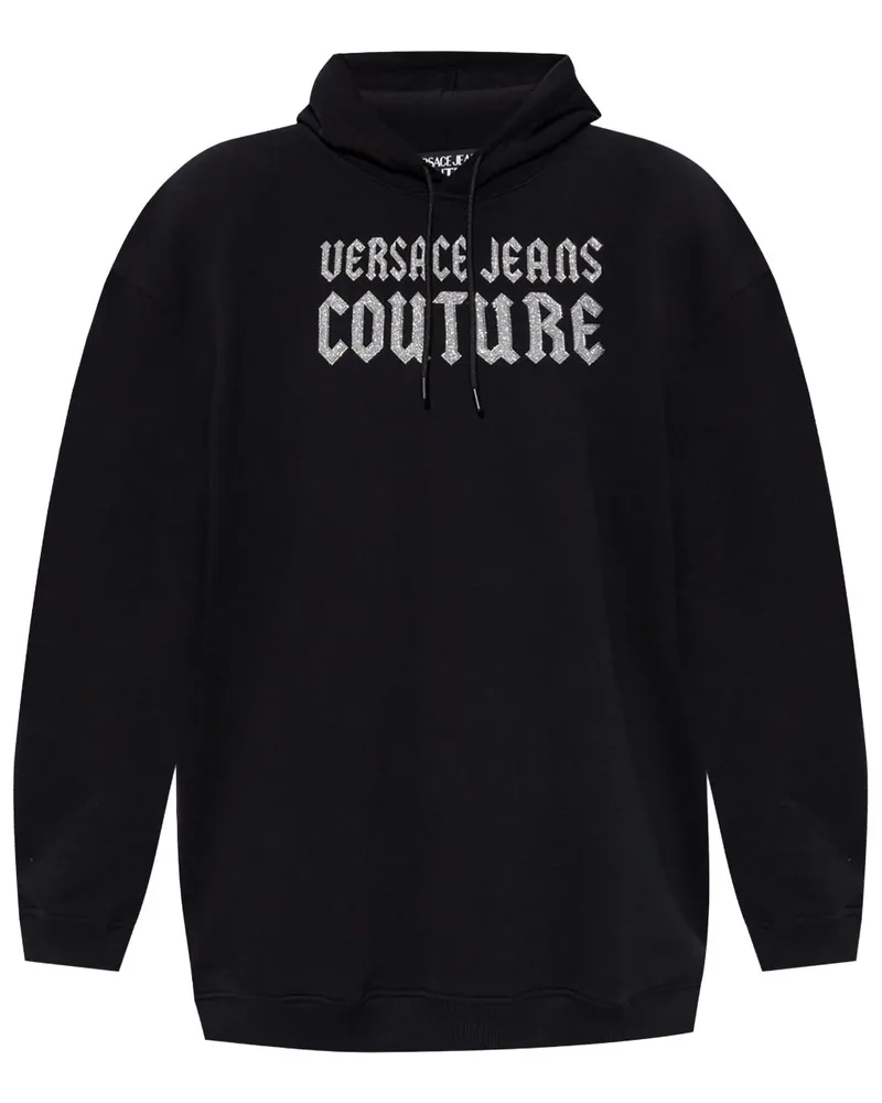 Versace Jeans Hoodie im Oversized-Look - Schwarz Schwarz