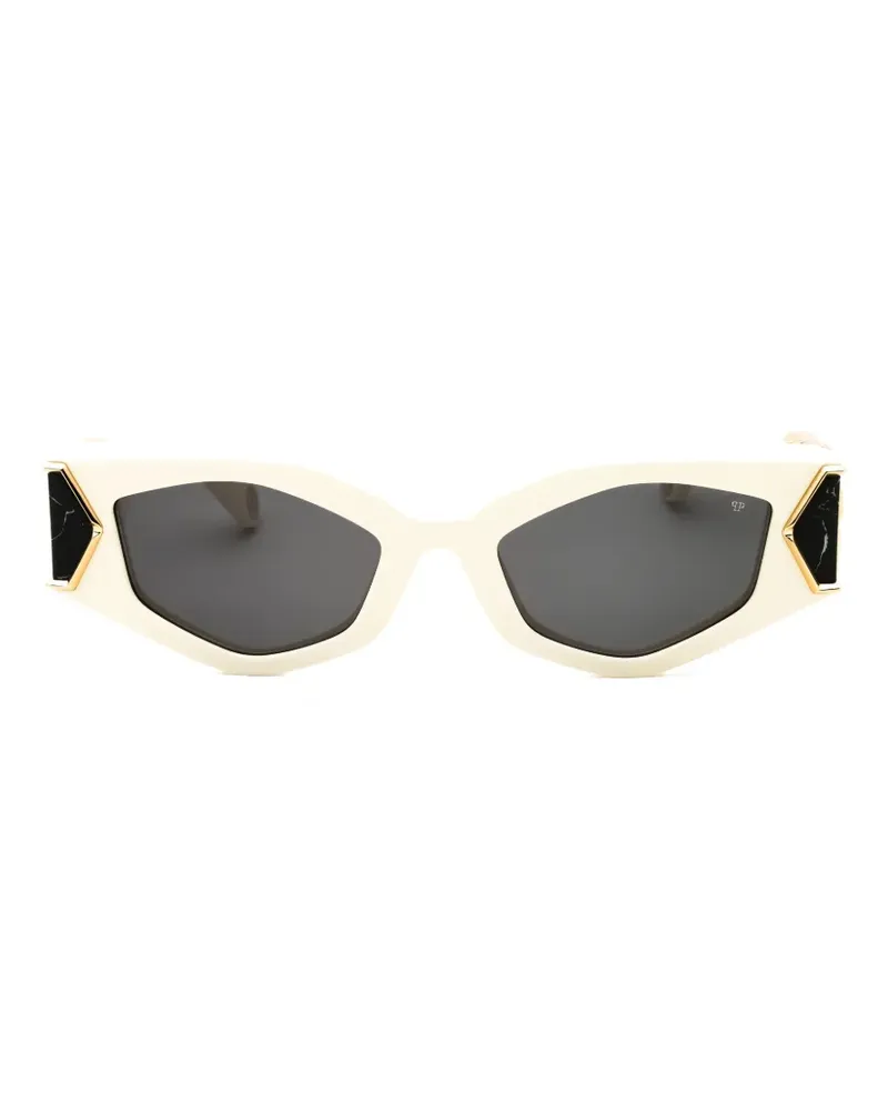 Philipp Plein geometric-frame sunglasses - Weiß Weiß