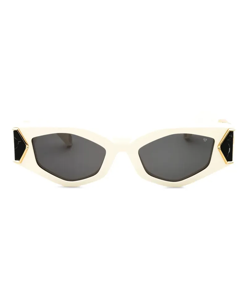 Philipp Plein geometric-frame sunglasses - Weiß Weiß