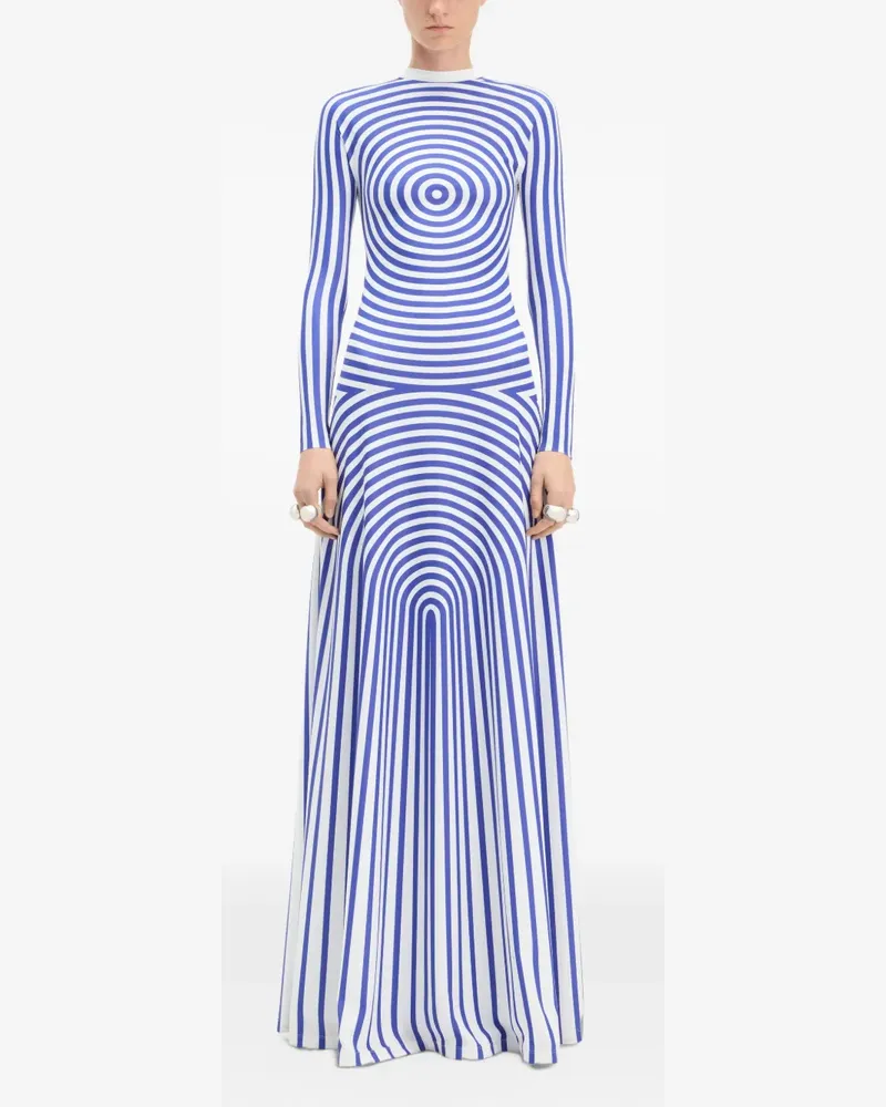 Jean Paul Gaultier The Blue Target Maxikleid - Blau Blau