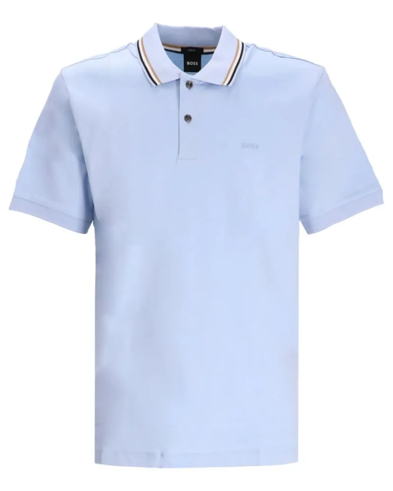 HUGO BOSS Poloshirt mit gestreiftem Detail - Blau Blau