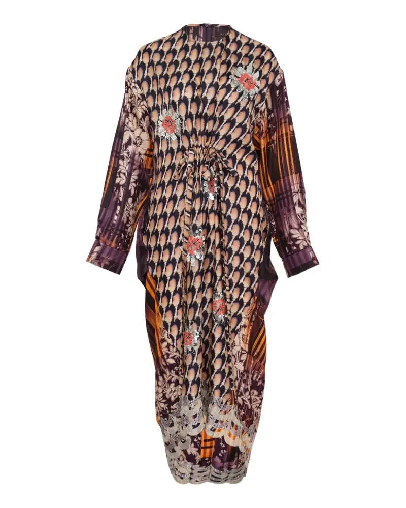 Biyan Midikleid im Mustermix - Violett Violett