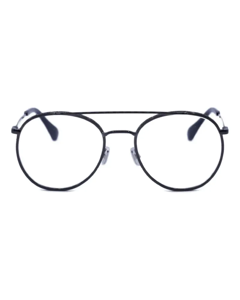 Jimmy Choo round-frame double-bridge glasses - Schwarz Schwarz
