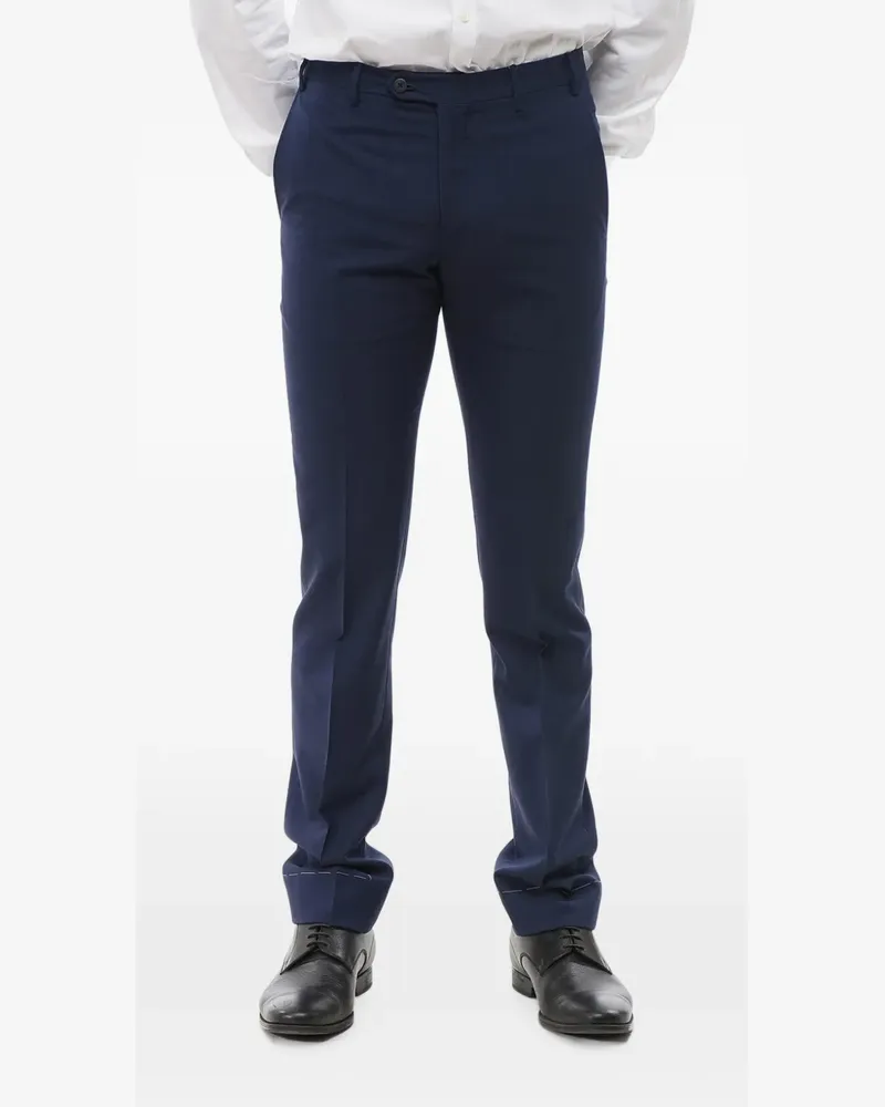 Corneliani Hose mit Jacquardmuster - Blau Blau